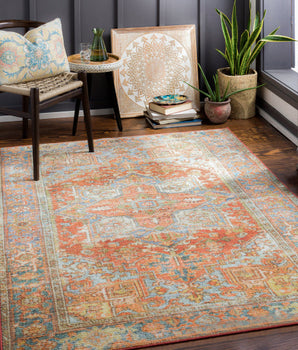 Hibiscus washable area rug - Area Rugs