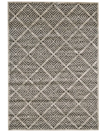 Katari distressed geometric rug - Gray / White / Rectangle