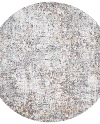 Kyra distressed abstract rug - Gray / Gold / Round