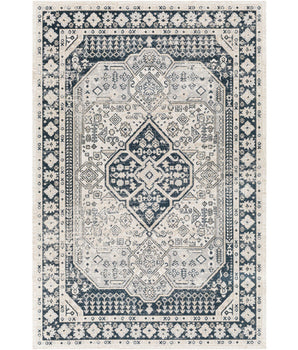 Laurent washable area rug - Blue / Gray / Rectangle / 5x7