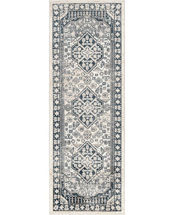 Laurent washable area rug - Blue / Gray / Runner