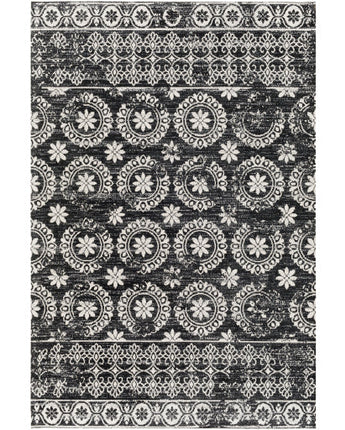 Lea washable area rug - Black / Rectangle / 5x7 - Area Rugs