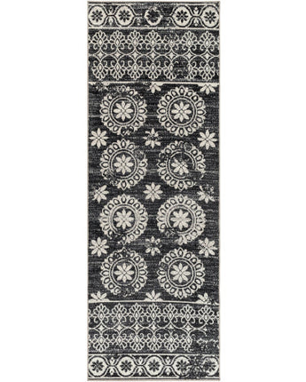 Lea washable area rug - Black / Runner / 2’7’’ x