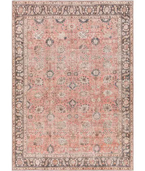 L’etamine washable area rug - Coral Orange / Rectangle