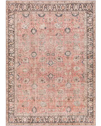 L’etamine washable area rug - Coral Orange / Rectangle