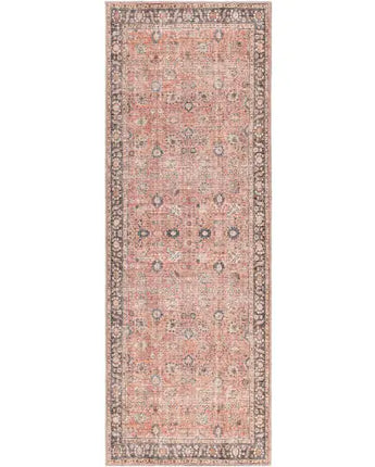 L’etamine washable area rug - Coral Orange / Runner