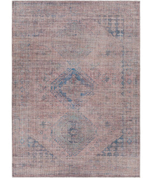 Lotus washable area rug - Blue / Rectangle / 5x7 - Area Rugs