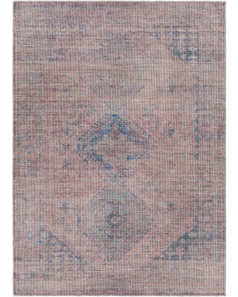 Lotus washable area rug - Blue / Rectangle / 5x7 - Area Rugs