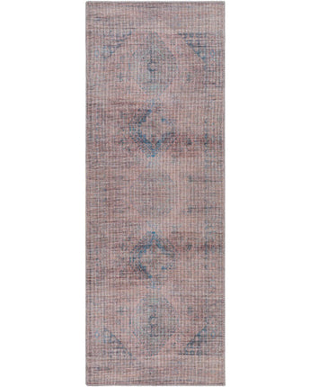 Lotus washable area rug - Blue / Runner / 2’7’’ x