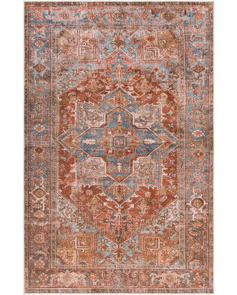 Lyon washable area rug - Coral / Multi / Rectangle / 2x3