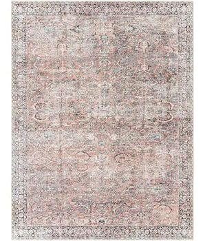 Maha washable area rug - Taupe / Multi / Rectangle / 5x7