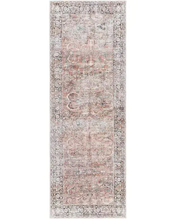 Maha washable area rug - Taupe / Multi / Runner