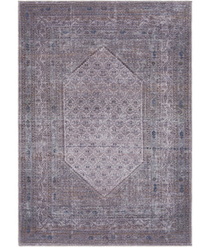 Maraya washable area rug - Navy Blue / Gray / Rectangle