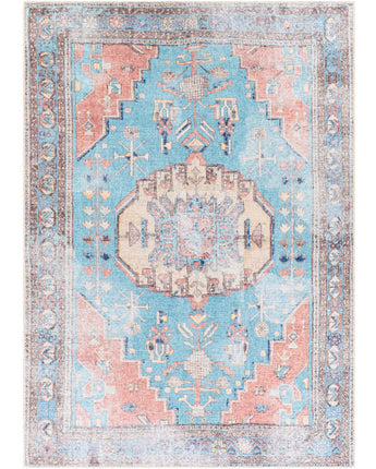 Meline washable area rug - Aqua Blue / Rectangle / 2x3