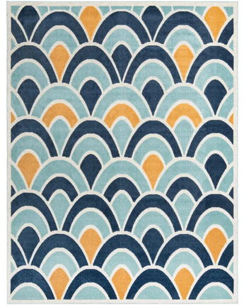 Modern belize outdoor dangriga rug - Blue / 9’ 0’’ x