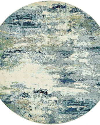 Modern designed avalon chromatic rug - Light Blue / Round