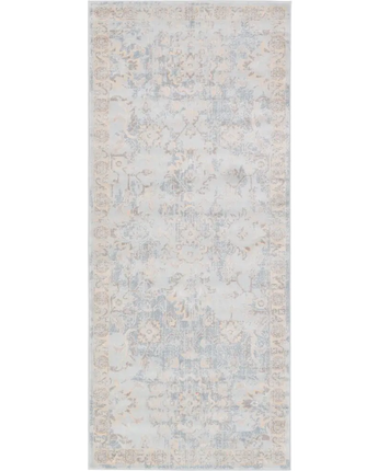 Modern designed paris willow rug - Light Blue / Runner