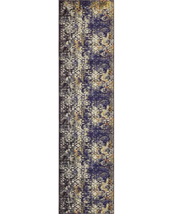 Modern designed pollock vita rug - Navy Blue / Runner