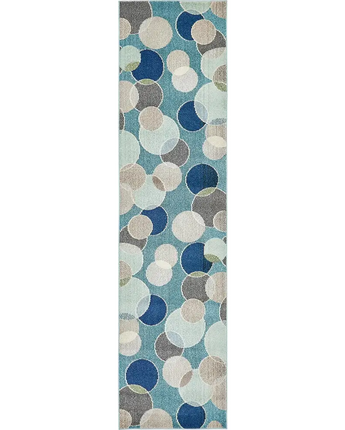 Modern designed seaside chromatic rug - Blue / Runner