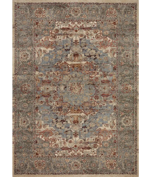 Modern jasmine rug - Gray / Red / Rectangle / 2’7’’ x