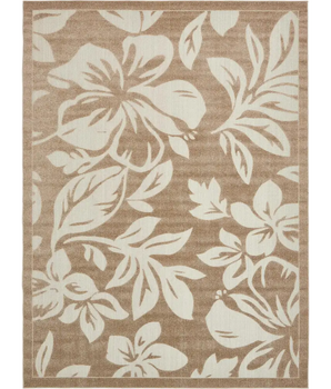 Modern outdoor botanical jacksonville rug - Beige / 9’