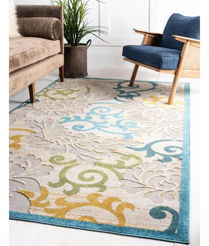 Modern outdoor botanical savannah rug - Area Rugs