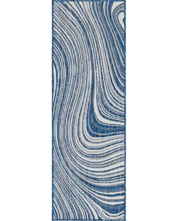 Modern outdoor modern pool rug - Blue / 2’ 0’’ x 6’