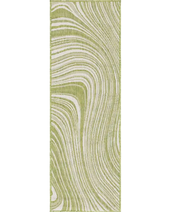 Modern outdoor modern pool rug - Green / 2’ x 6’ 1 / Runner