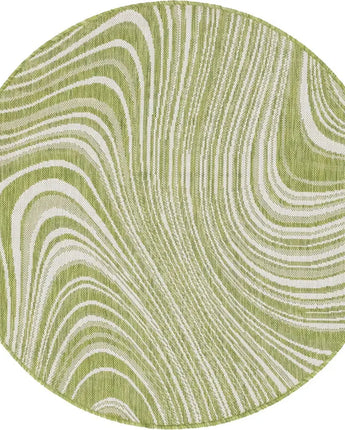 Modern outdoor modern pool rug - Green / 4’ 1 x 4’ 1 / Round