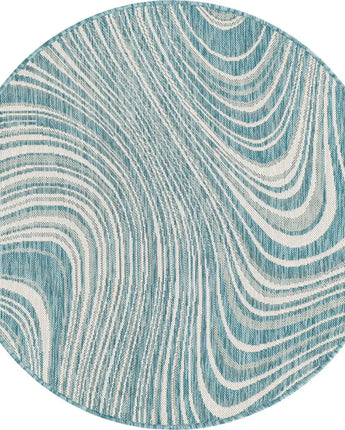 Modern outdoor modern pool rug - Light Aqua / 4’ 1’’