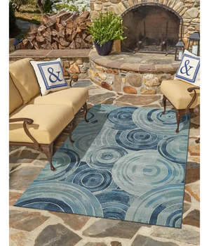 Modern outdoor modern rippling rug - Area Rugs