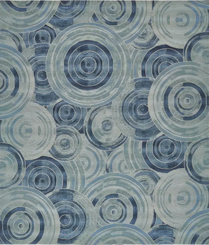 Modern outdoor modern rippling rug - Light Blue / 10’