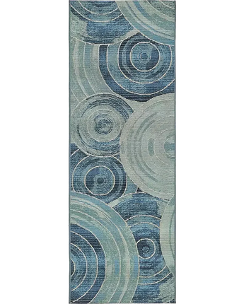 Modern outdoor modern rippling rug - Light Blue / 2’