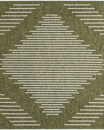 Modern outdoor modern tambor rug - Green / 10’ 8’’ x