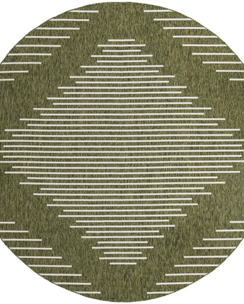 Modern outdoor modern tambor rug - Green / 13’ x 13’ / Round
