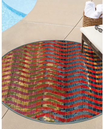 Modern outdoor modern wavy rug - Area Rugs