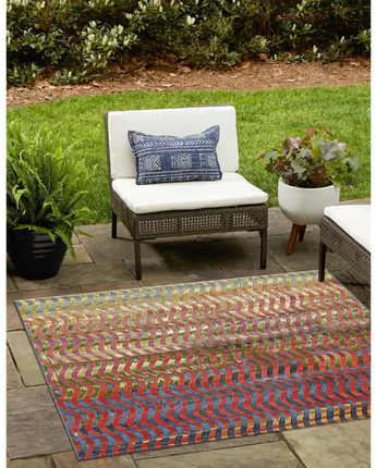 Modern outdoor modern wavy rug - Area Rugs