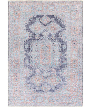 Muman washable area rug - Beige / Blue / Rectangle / 2x3