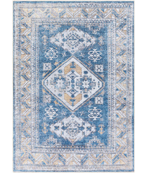 Noémie washable area rug - Dark Blue / Rectangle / 2x3