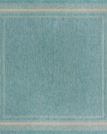 Outdoor outdoor border soft border rug - Aquamarine / 10’