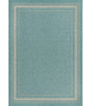 Outdoor outdoor border soft border rug - Aquamarine / 8’