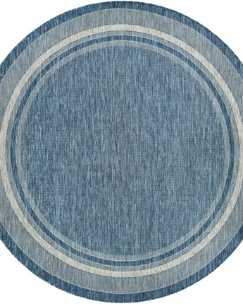 Outdoor outdoor border soft border rug - Blue / 7’