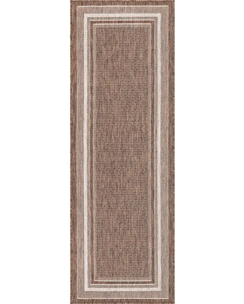 Outdoor outdoor border soft border rug - Brown / 2’