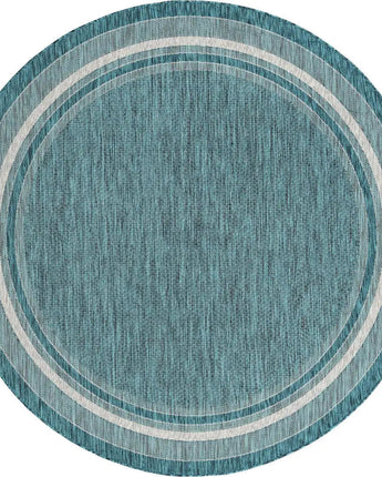 Outdoor outdoor border soft border rug - Teal / 7’