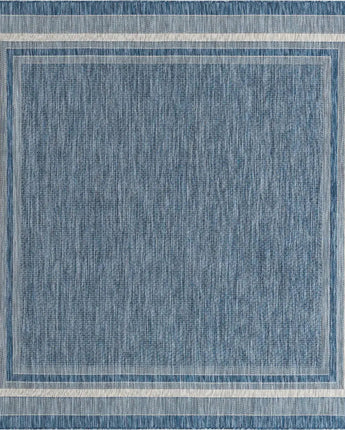 Outdoor outdoor border soft border rug - Blue / 7’