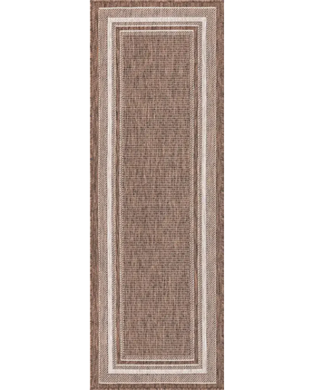 Outdoor outdoor border soft border rug - Brown / 2’