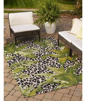 Outdoor outdoor botanical andromeda rug - Area Rugs