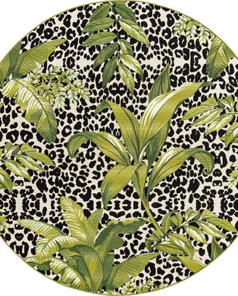 Outdoor outdoor botanical andromeda rug - Green / 7’