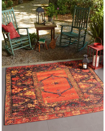 Outdoor outdoor tribal quepos rug - Area Rugs