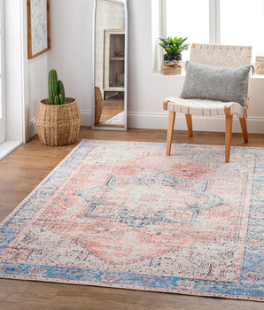 Poppy washable area rug - Area Rugs